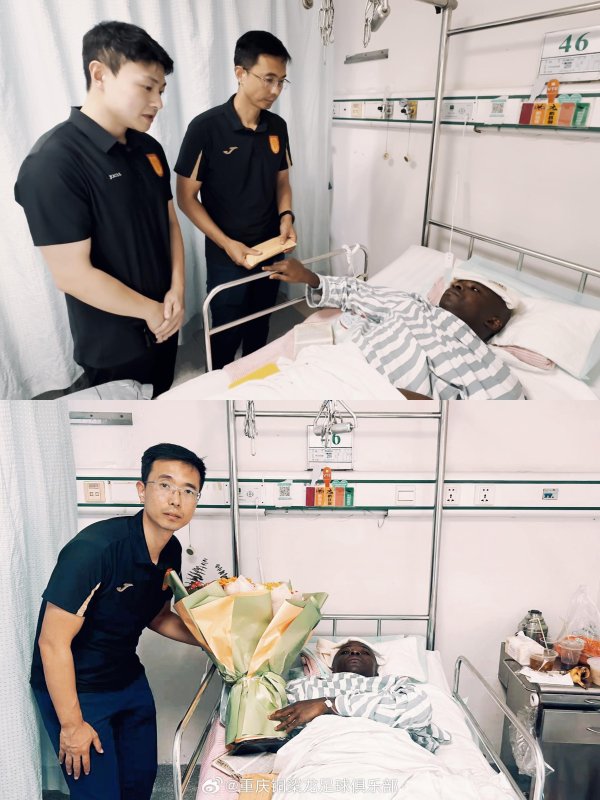 铜梁龙总司理赶赴病院走访阿萨莫阿，后者对张志雄暗示见谅